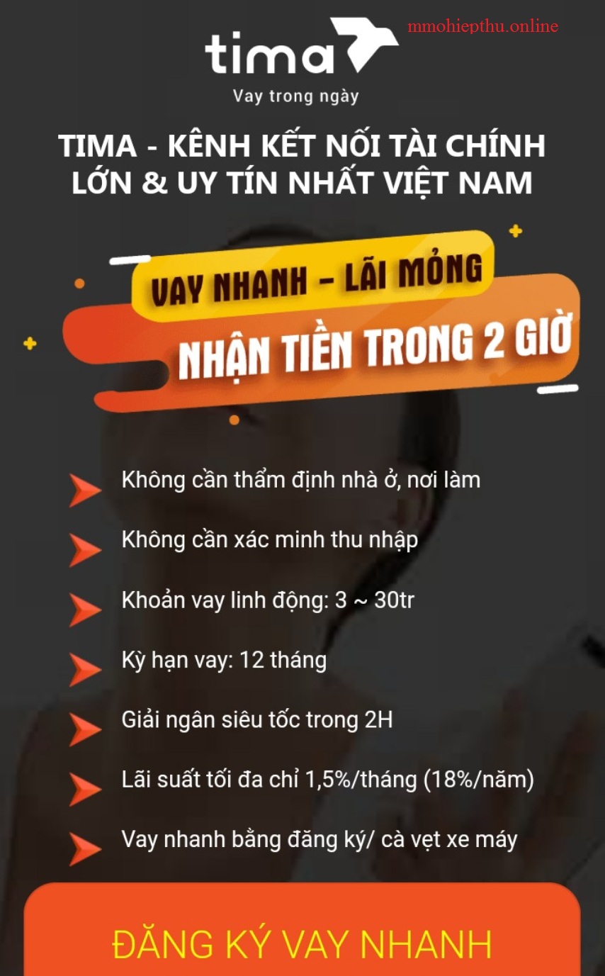 Vay tiền online tại Tima